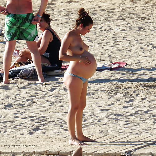 Pregnant girls on the nude beach